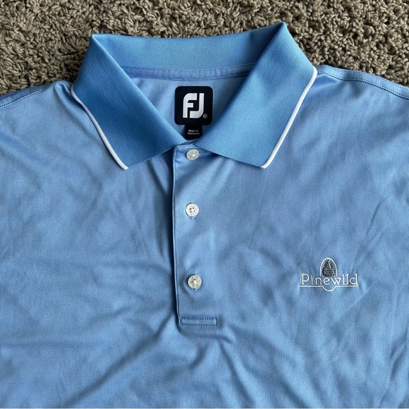 FootJoy Other - FootJoy Polo Men's XL Blue Golf Performance Stretch Pine Wild Short Sleeve Shirt